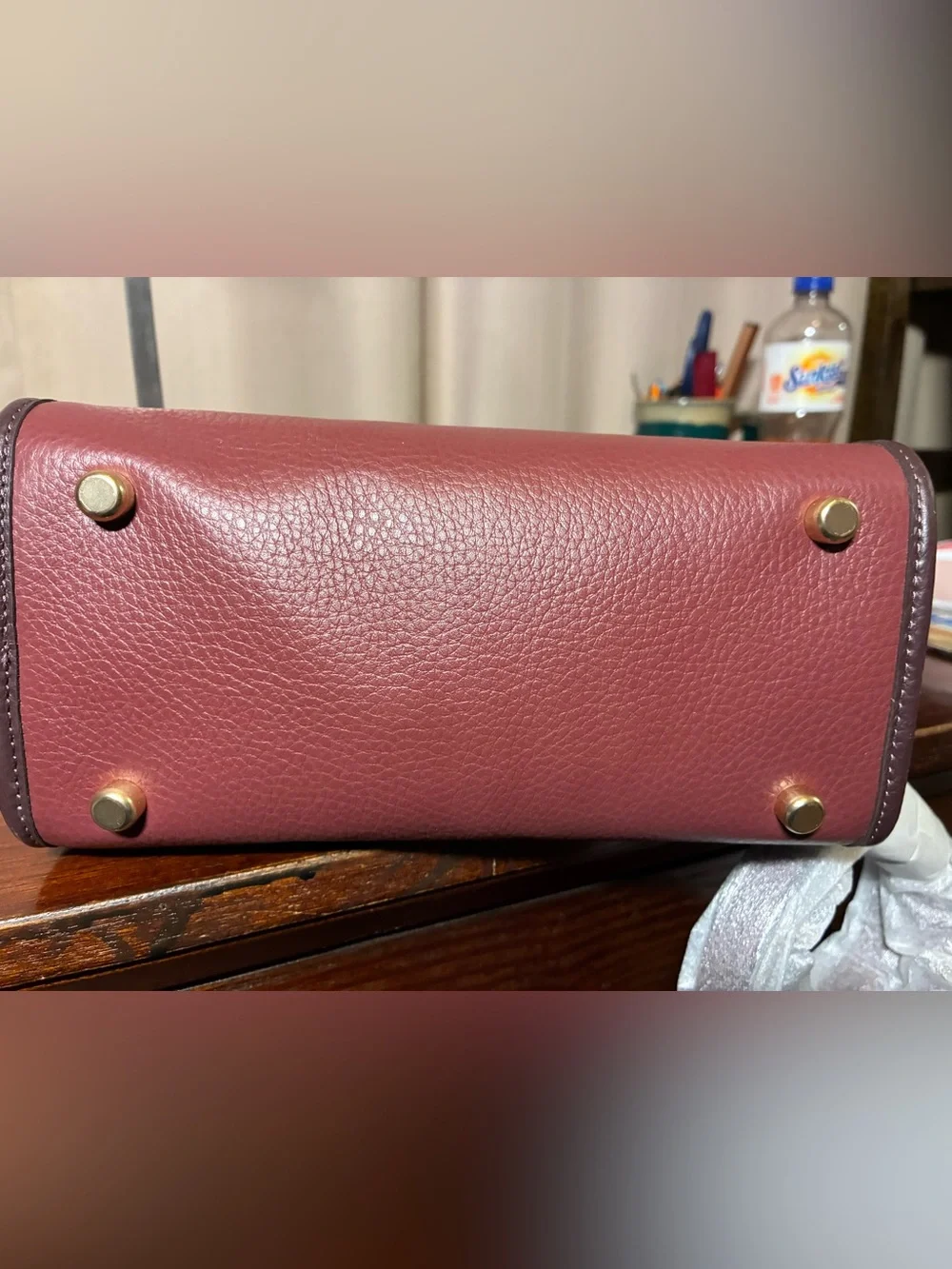 Coach burgundy pink
